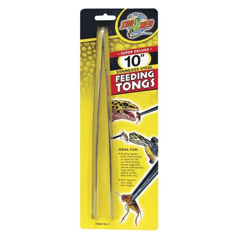 Zoo Med Super Deluxe 10″ Stainless Steel Feeding Tongs