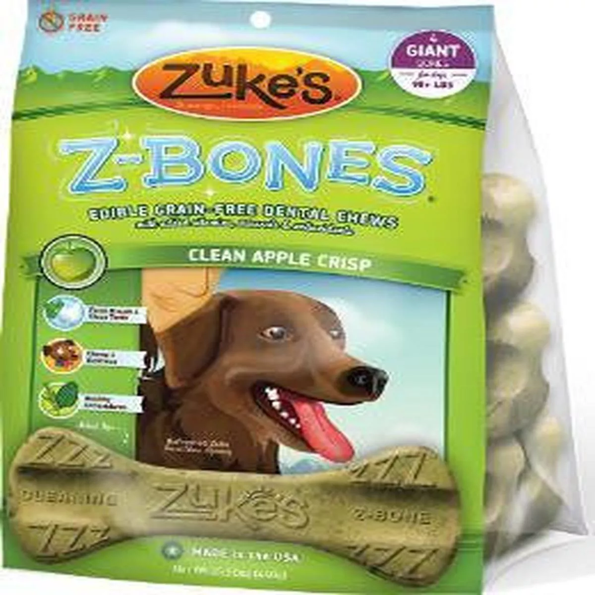 Zuke’s Z-Bone Giant Clean Apple 4 Ct. Pouch