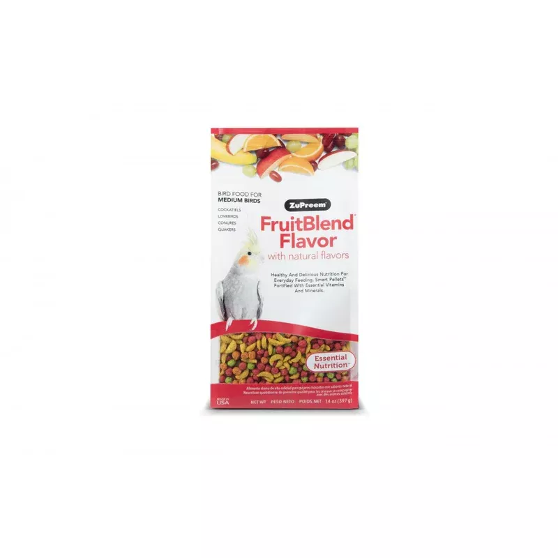 Zupreem FruitBlend Flavor Food with Natural Flavors for Medium Birds