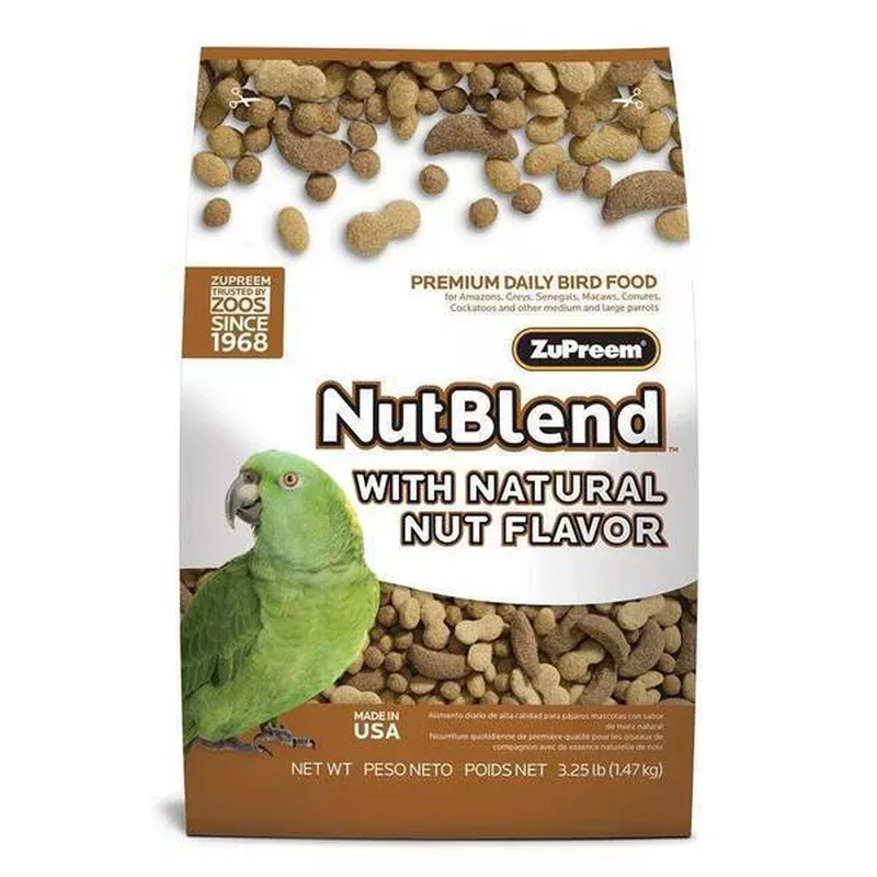 ZuPreem Nutblend for Medium Large Birds – Parrots & Conures 3.25lb